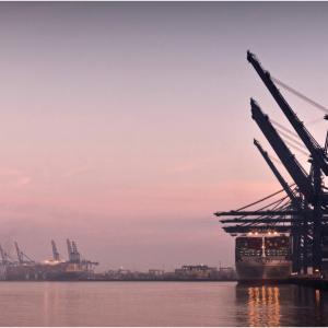 1st Felixstowe Dock Dawn by Paul Coppin